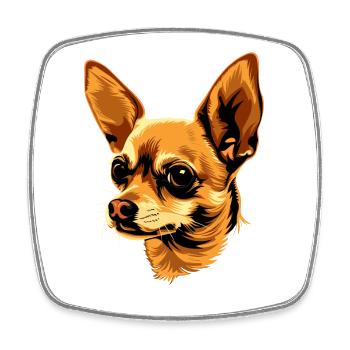 Maîtresse de chien chihuahua J’aime les chihuahuas mignons - Magnet carré - blanc - Devant