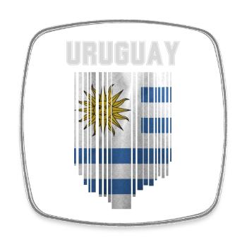 Flagge von Uruguay - Viereckiger Kühlschrankmagnet - Weiß - Vorne