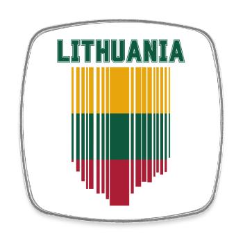 Lithuanian flag, Lithuanian pride - Square fridge magnet - white - Front