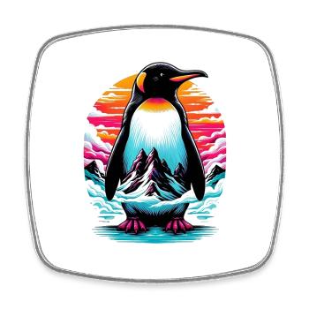 Pingouin - Magnet carré - blanc - Devant
