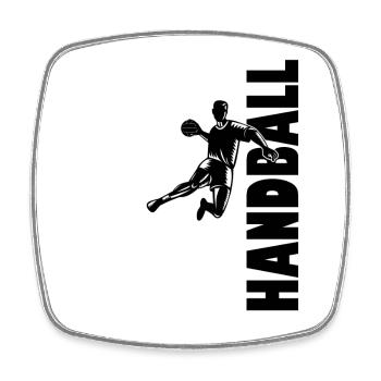 Handball Joueur Handball Ballon Handball Jeu de Handball - Magnet carré - blanc - Devant