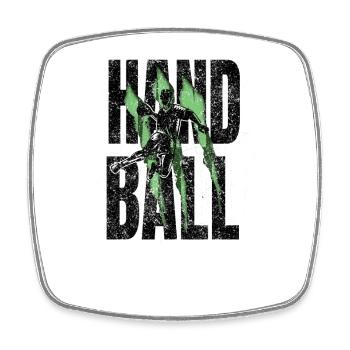 Handball Player Handball Ball Handball Game - Square fridge magnet - white - Front