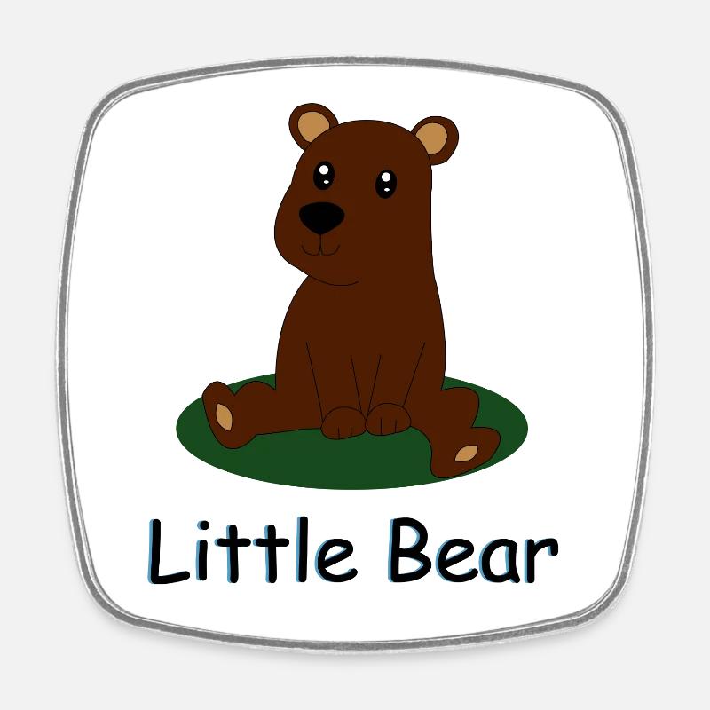 Little Bear - Square fridge magnet - white