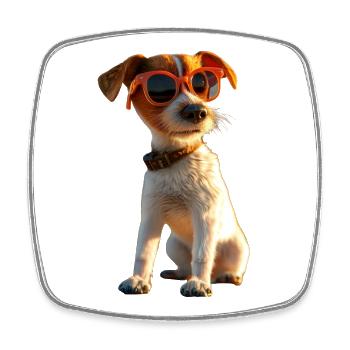 Jack Russell Terrier Hunde Liebhaber Jack Russells - Viereckiger Kühlschrankmagnet - Weiß - Vorne