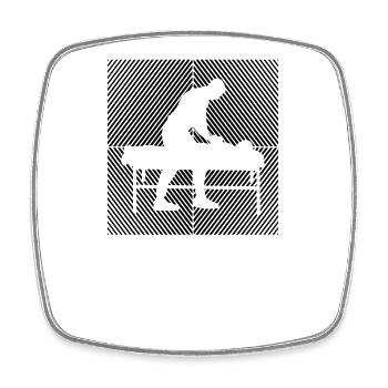 Kinésithérapeute Chiropracteur Physio-masseur - Magnet carré - blanc - Devant