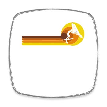 Wingfoil Surfer Wingfoiling Hydrofoil Kitefoil - Magnet carré - blanc - Devant