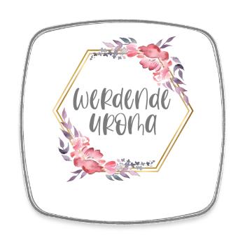 Boho werdende Uroma Schwangerschaft Geschenk - Viereckiger Kühlschrankmagnet - Weiß - Vorne