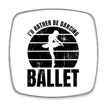 Blague sur la danseuse de ballet - Magnet carré - blanc - Devant