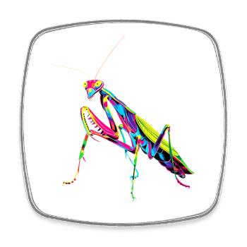 Gottesanbeterin Praying Mantis Liebe Fangschrecken - Viereckiger Kühlschrankmagnet - Weiß - Vorne