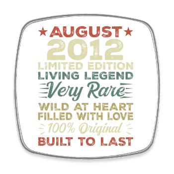 Août 2012 - Idée cadeau pour Août 2012 - 2012 - Magnet carré - blanc - Devant