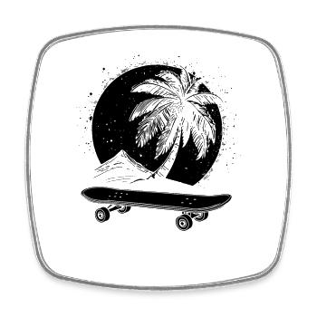 Skateboarding - Magnet carré - blanc - Devant