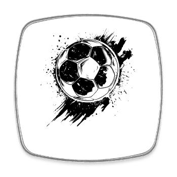 Football - Magnet carré - blanc - Devant