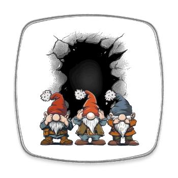 Dwarfs, Dwarfs, Gnomes, , , Fairy Tales, Child - Square fridge magnet - white - Front
