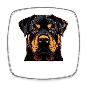 Les chiens Rottweiler aiment les fiers amateurs de rottweiler - Magnet carré - blanc - Devant