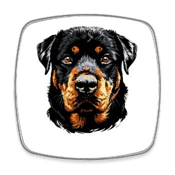 Les chiens Rottweiler aiment les fiers amateurs de rottweiler - Magnet carré - blanc - Devant