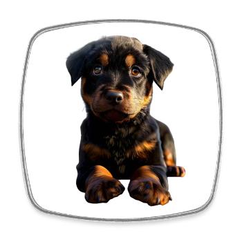 Les chiens Rottweiler aiment les fiers amateurs de rottweiler - Magnet carré - blanc - Devant