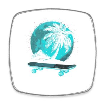 Vintage Skateboarding - Square fridge magnet - white - Front