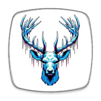 Ice Stag - Square fridge magnet - white - Front