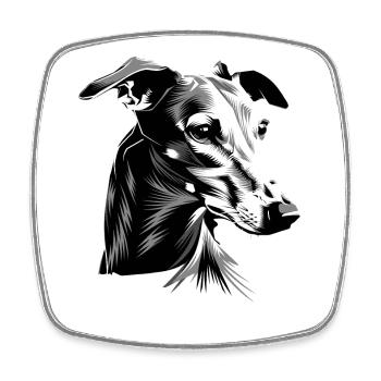 Greyhound Dog Lover Chien de chasse Amour Greyhound - Magnet carré - blanc - Devant