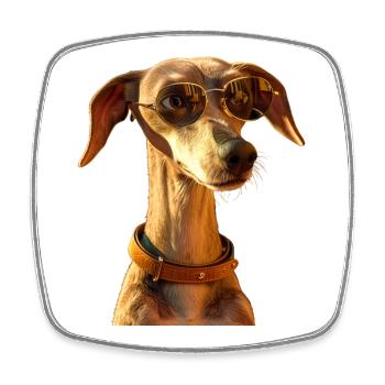 Greyhound Dog Lover Chien de chasse Amour Greyhound - Magnet carré - blanc - Devant