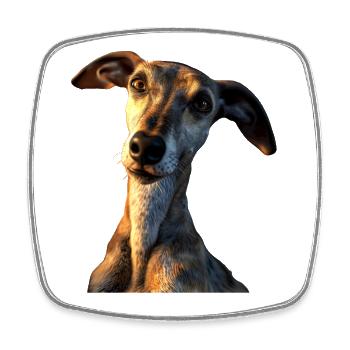 Greyhound Dog Lover Chien de chasse Amour Greyhound - Magnet carré - blanc - Devant