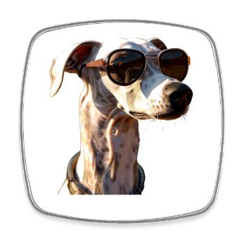 Greyhound Dog Lover Chien de chasse Amour Greyhound - Magnet carré - blanc - Devant