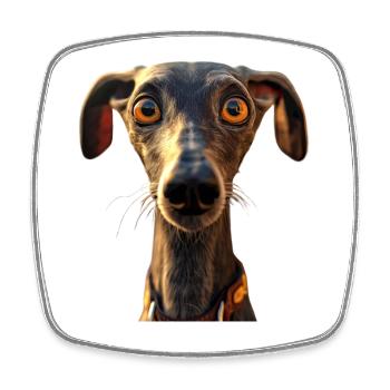 Greyhound Dog Lover Chien de chasse Amour Greyhound - Magnet carré - blanc - Devant