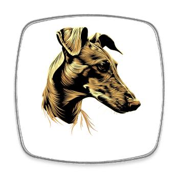Greyhound Dog Lover Chien de chasse Amour Greyhound - Magnet carré - blanc - Devant