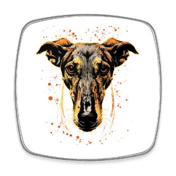 Greyhound Dog Lover Chien de chasse Amour Greyhound - Magnet carré - blanc - Devant