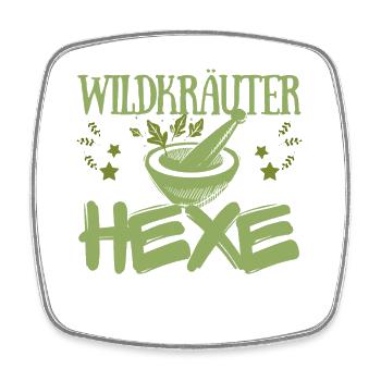 Wildkräuter Hexe Mystisches Kräuter-Design - Viereckiger Kühlschrankmagnet - Weiß - Vorne