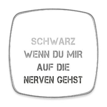 Färbt sich Schwarz - Viereckiger Kühlschrankmagnet - Weiß - Vorne
