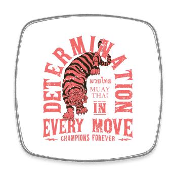 Muay Thai martial arts - Square fridge magnet - white - Front