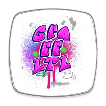 Graffiti Art - Trendy Grafitti Art Apparel - Viereckiger Kühlschrankmagnet - Weiß - Vorne