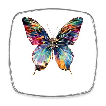 Schmetterling Flügel Bunt Butterfly Schmetterlinge - Viereckiger Kühlschrankmagnet - Weiß - Vorne