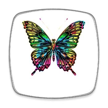 Schmetterling Flügel Bunt Butterfly Schmetterlinge - Viereckiger Kühlschrankmagnet - Weiß - Vorne