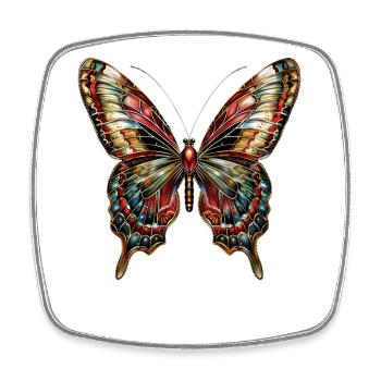 Schmetterling Flügel Bunt Butterfly Schmetterlinge - Viereckiger Kühlschrankmagnet - Weiß - Vorne