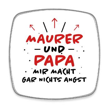 Maurer Spruch Baustelle Lustiges Maurer Geschenk - Viereckiger Kühlschrankmagnet - Weiß - Vorne