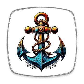 An Anchor - Square fridge magnet - white - Front