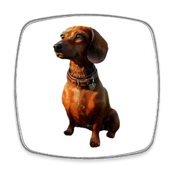 Dackel Dachshund Zwergdackel Dackelclub Teckel - Viereckiger Kühlschrankmagnet - Weiß - Vorne