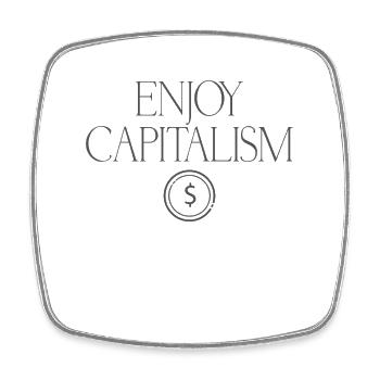 Kapitalismus Enjoy Capitalism - Square fridge magnet - white - Front