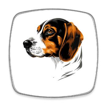 Beagle Welpe Beagles Süßer Hund English Beagle - Viereckiger Kühlschrankmagnet - Weiß - Vorne