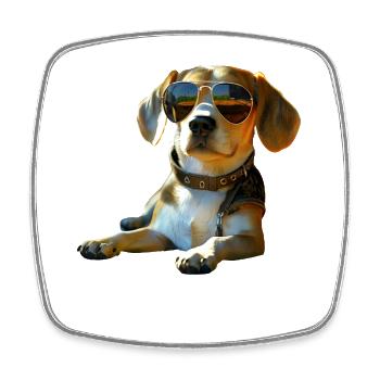 Beagle Welpe Beagles Süßer Hund English Beagle - Viereckiger Kühlschrankmagnet - Weiß - Vorne