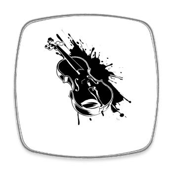 Violin Street Art - Square fridge magnet - white - Front