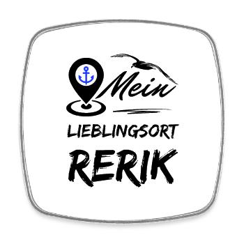 Rerik mein Lieblingsort-Ostseebad Rerik-Möwe Anker - Viereckiger Kühlschrankmagnet - Weiß - Vorne