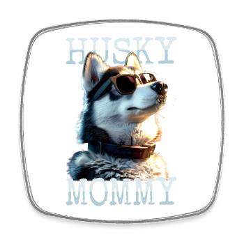 Husky Maman Maman Fête des Mères Maîtresse Husky Sibérien - Magnet carré - blanc - Devant