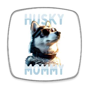 Husky Maman Maman Fête des Mères Maîtresse Husky Sibérien - Magnet carré - blanc - Devant