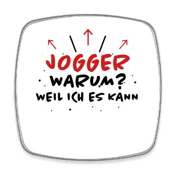 Jogger Spruch Fun Laufen Lustiges Jogging Geschenk - Viereckiger Kühlschrankmagnet - Weiß - Vorne