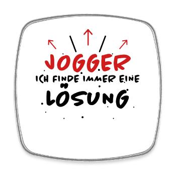 Jogger Spruch Fun Laufen Lustiges Jogging Geschenk - Viereckiger Kühlschrankmagnet - Weiß - Vorne