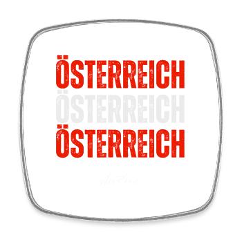 Flag of Austria, Austrian pride - Square fridge magnet - white - Front