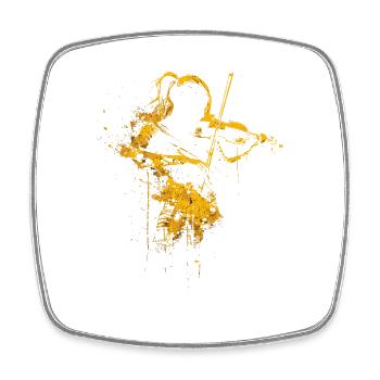 Violin Girl - Square fridge magnet - white - Front